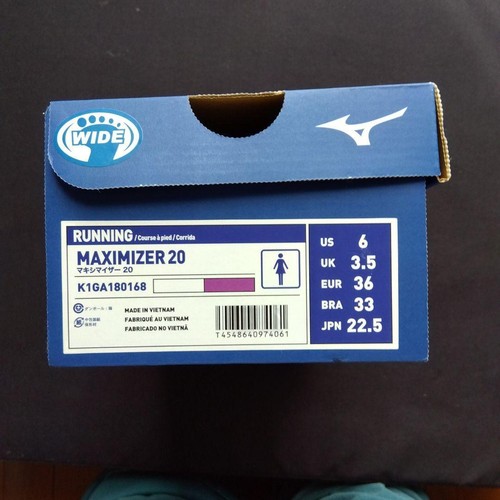 Mizuno Women Running Shoes Maximizer 20 K1GA1801 White x Purple 22.5 cm US6 - Picture 6 of 7
