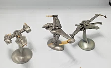 1990s Star Wars Rawcliffe Pewter Vehicle Lot of 3 Ships