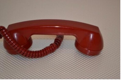 EDWARDS / GE SECURITY 6700-0061 FIRE ALARM PHONE RED PORTABLE HANDSET NO BOX