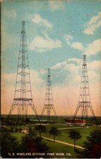 Vintage Virginia Postcard - Fort Myer - US Wireless Station