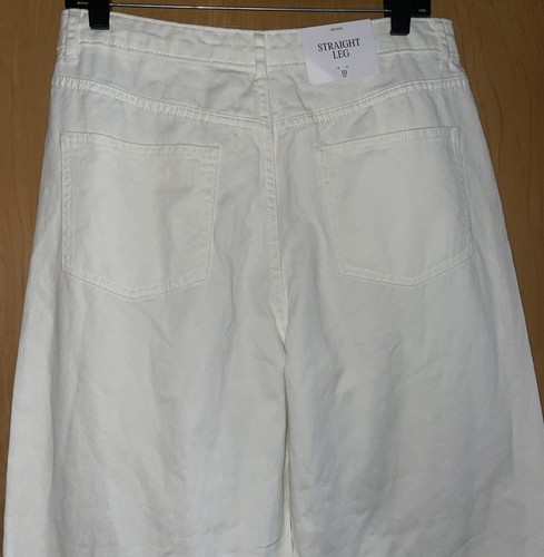 Alani Noelle Future Collective Women MidRise Cutout Waist Strait. Leg Jeans Sz10 - Picture 9 of 20