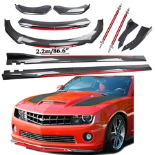 For Chevrolet Camaro Front Bumper Lip Spoiler/ Body Kit+Side Skirt Carbon Fiber