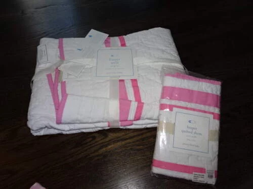 Pottery Barn Kids Girls' White Crib Quilts & Coverlets