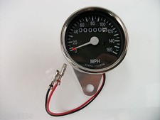 NEW UNIVERSAL CHROME SPEEDO MOTORCYCLE CLOCK DIAL CUSTOM HONDA STREETFIGHTER