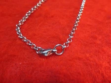 9 1/2  INCH STAINLESS STEEL SILVER 3mm CROSS LINK ROLO ROPE CHAIN ANKLET
