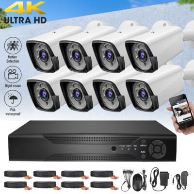 8CH H.265+ 5MP Lite DVR 4K Outdoor CCTV PTZ Home Security Camera System Kit