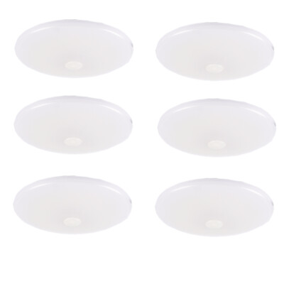 Facon 6Pcs 12V 4.5'' LED RV Puck Light Cabinet Ceiling Light w/Switch RV Camper