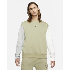 Image of Mens Nike NSW Crew Sweatshirt Khaki Size Medium Standard Fit