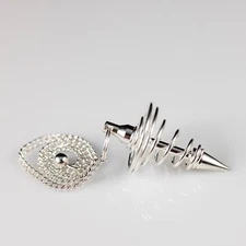 Spiral SILVER Pendulum - Divination, Metaphysical, Healing Crystals Stones E2124