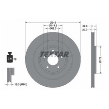 2x Bremsscheibe hinten für Hyundai Ioniq 5 NE 6 CE | 26203195