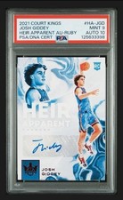 2021 Court Kings Josh Giddey Rookie AUTO RUBY /99 Heir Apparent PSA 9/10
