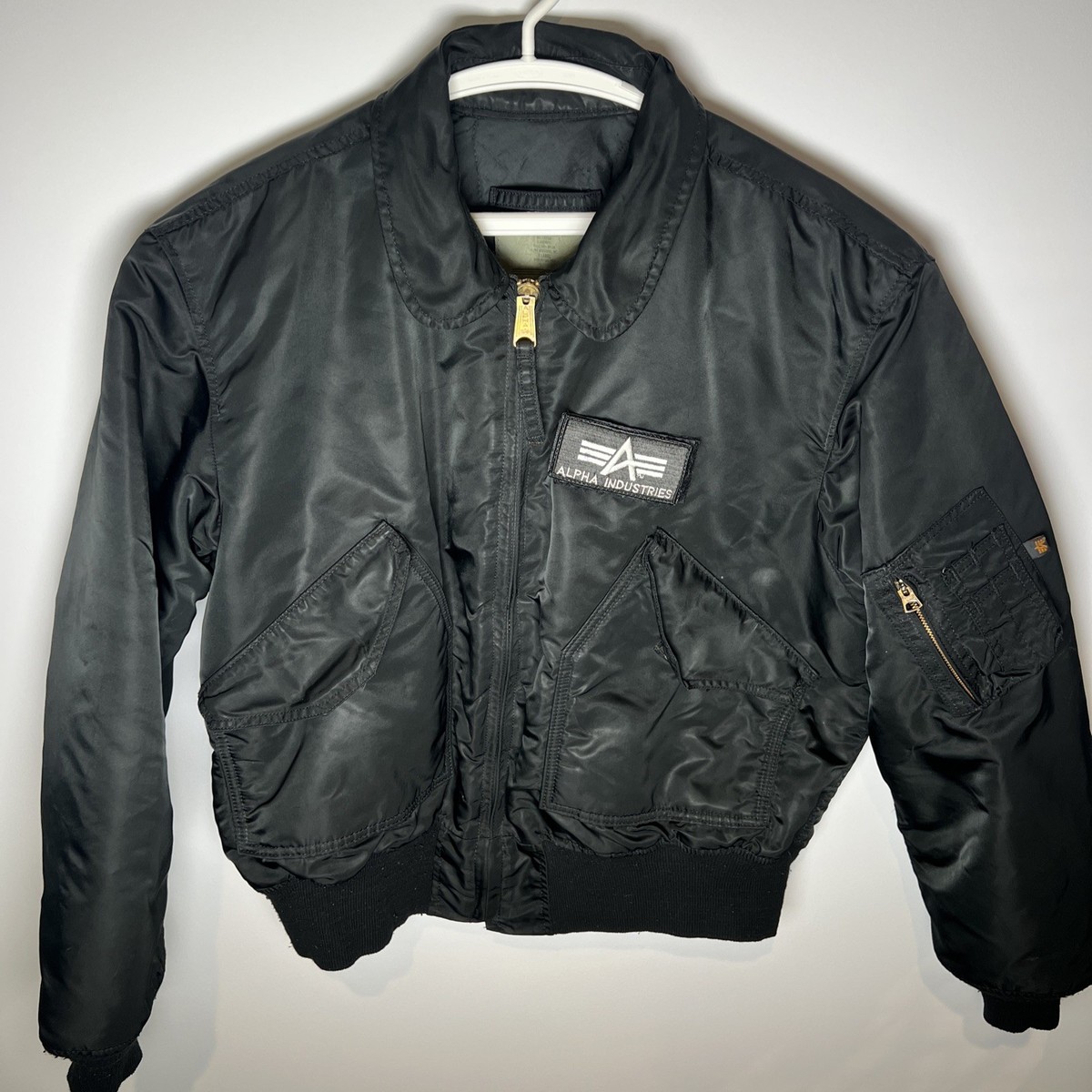 Vintage Alpha Industries CWU-45/P Flight Bomber Jacket Black