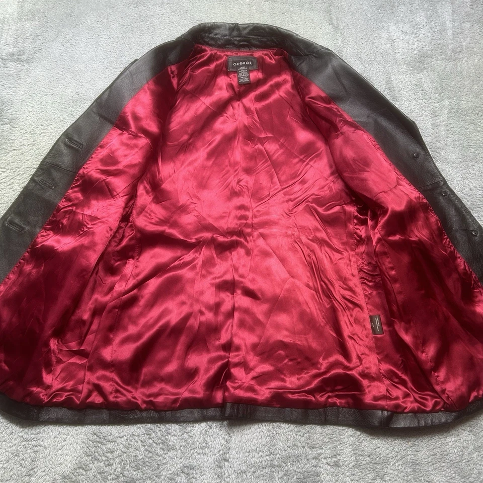 George Blazer женщин L черный Streetwear мотоциклиста кожаная куртка винтажный * пятна - Изображение 3 из 4