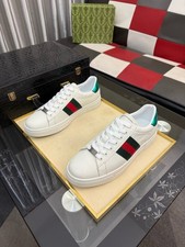 Gucci Ace White Leather Sneakers Web Stripe G...