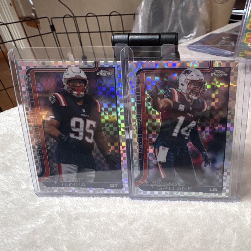 Topps Chrome 2025 New England Patriots Khyris Tonga & Robert Spillane 2-Card