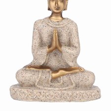 Meditating Seated Buddha Statue Carving Figurine Craft For Home Decoration
