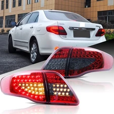 VLAND LED Tail Lights For 2008-2011 Toyota Corolla RED/Smoked Rear Lamps 1Pair