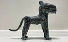 Unsigned Vintage Modernist Jaguar Bronze Sculpture Spotted Feline Statue 9x7 — photo 4