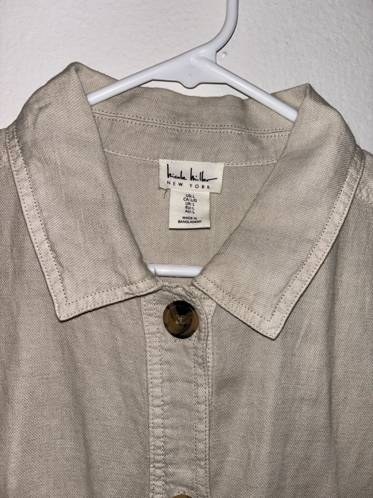 Nicole Miller Button-Down Lightweight Jacket, Siz… - image 3