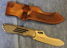 Remington 19724 Custom Carry Series Fixed Blade Knife Leather Sheath Plain Edge