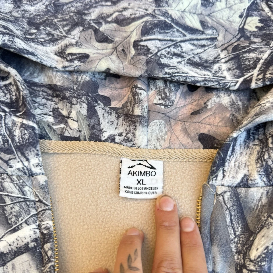 AKIMBO Club Real Tree Edge Camo Hoodie Jacket Men's Size XL Full Zip Hunting USA - Image 2 of 4