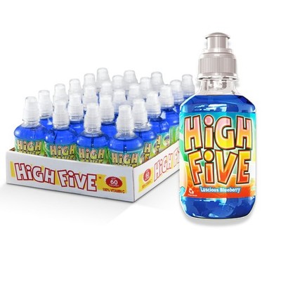 High Five Blueberry Flavored Juice Drink   10.1 oz Bottles, Naturally Sweeten...