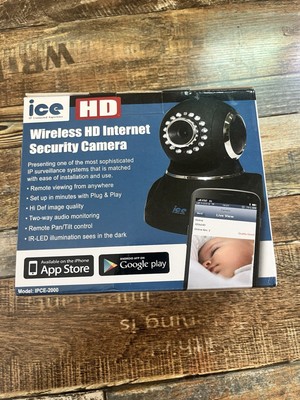 ICE Model IPCE-1000 Wireless Internet Security Camera Black Surveillance P2P NEW