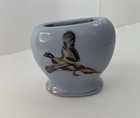 Vintage ATC Super Deluxe Japan Ceramic Pheasant Table Lighter Base - MCM Blue — photo 1
