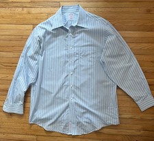 Brooks Brothers : Madison 16 1/2  34 Blue Stripe Cotton Dress Shirt
