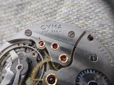 CYMA REF.586K MOVEMENT WITH DIAL, HANDS AND CROWN