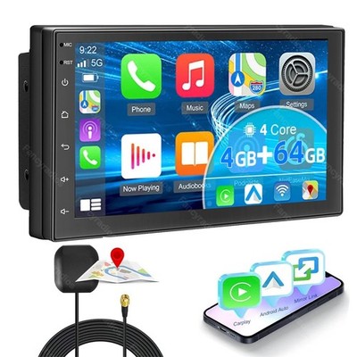 7'' Double 2DIN Android 14 Touch Screen Car Stereo Radio Bluetooth WIFI GPS IPS