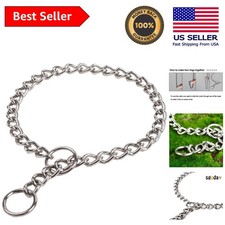 26-Inch Heavy-Duty Stainless Steel Dog Training Choke Collar for Strong Control