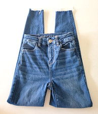 AMERICAN EAGLE jeans hi rise curvy jegging Women's 00 short blue stretch denim