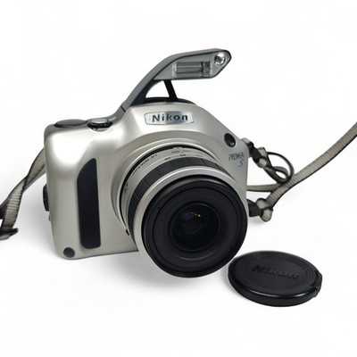 Nikon Pronea S analoge Kamera APS silber Spiegelreflex mit Nikon 30-60mm Objektiv
