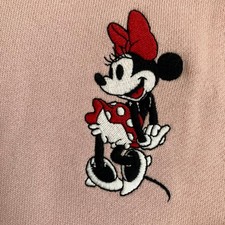 Disney Woman Uniqlo Minnie Mouse Long Sleeve Hoodie Dress Light Pink Limited Edi