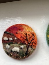 NEEDLE FELT BROOCH SUNSET HILLS