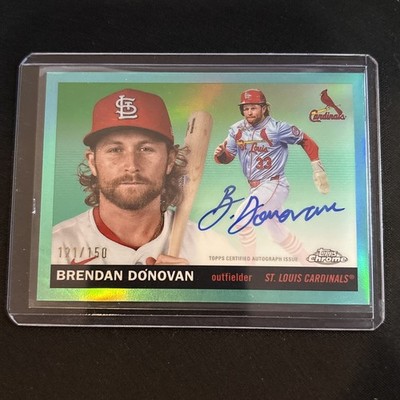 🔥Brendan Donovan 2025 Topps Chrome Platinum #CPA-BD Aqua Refractor 121/150
