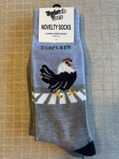 Twisted Toes Men's 8-13 Set Of (2) Dress Socks Moose Tracks Novelty Footwear