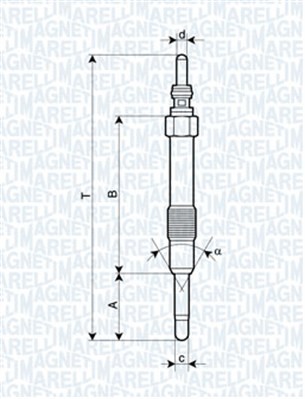 1x MAGNETI MARELLI 062900014304 Glühkerze für Lancia