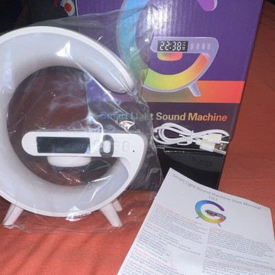 White Noise Machine G63 Smart Light Sound Sleep Aid Sunrise Alarm White 5- NEW 