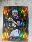 2025 Panini Select Drake Maye Concourse Orange Prizm Shock /499 Patriots #80