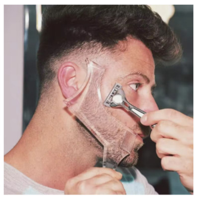 Men Beard Shaping Tool Styling Template Built In Mustache Comb Lines Shape Tool