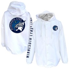 Men's Fanatics White Minnesota Lynx Logo Full-Snap Nylon Jacket