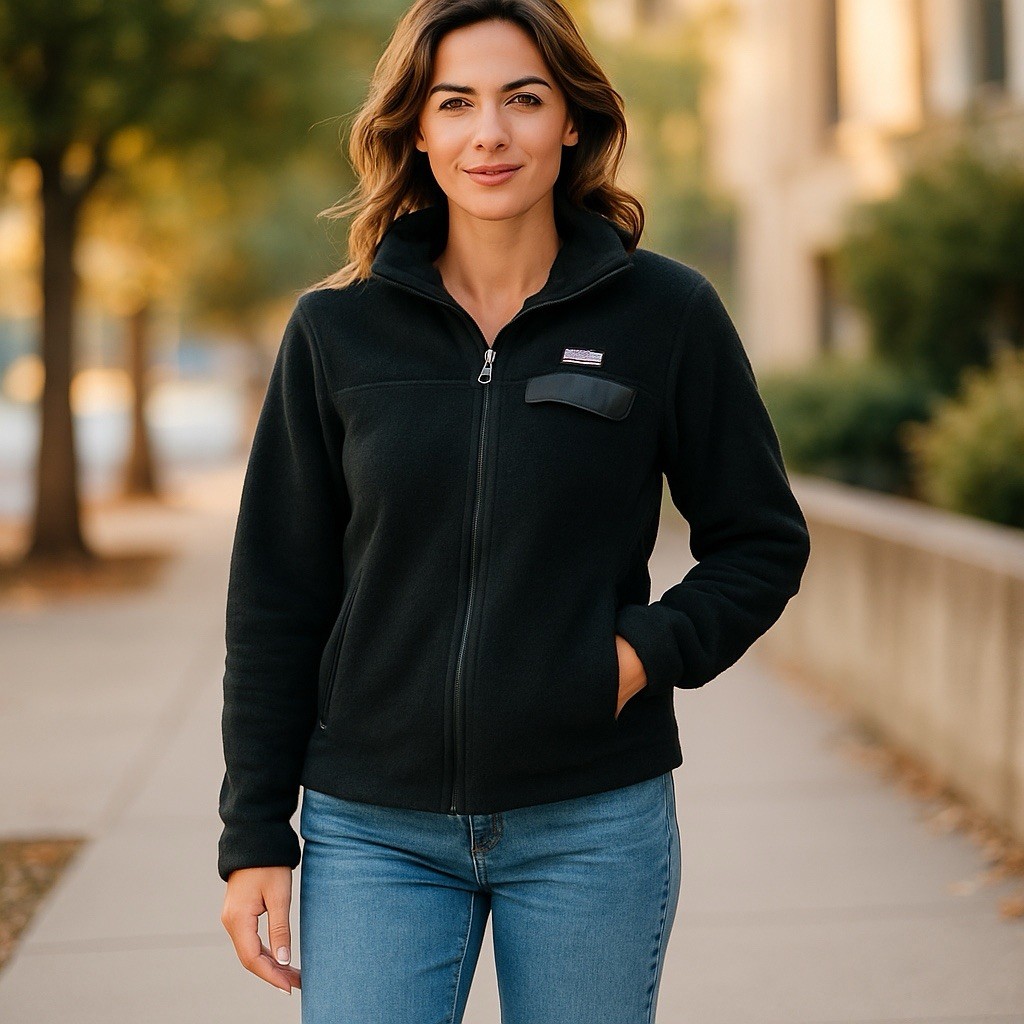 Patagonia Fleece Sherpa Full Zip Jacket Sweater Black Women's Size