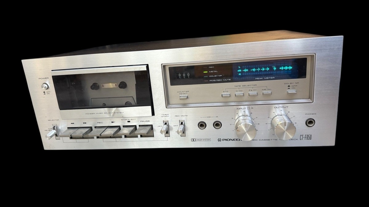 Pioneer CT-F650 Single Deck Stereo Cassette Player Recorder