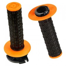 TORC1 Racing Defy Lock On Enduro MX Grips Black/Orange 2650-0205 for ATV/UTV