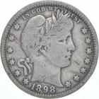 1898 Barber Quarter Average Circ