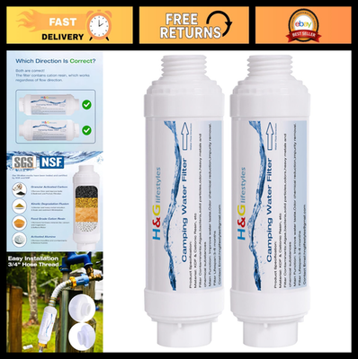 #ad #ad Inline Water Softener Filter Calcium Inhibitor for Garden Hose amp; Hot Tub 2 P $53.99