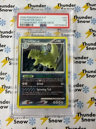 Tyranitar Holo #30 Stormfront Theme Deck 2008 Pokemon PSA 3 *POP 2 in grade