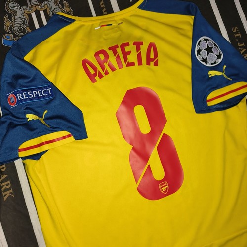 Camiseta de fútbol visitante Arsenal 2014 2015 Puma Mikel Arteta talla L - Imagen 7 de 14